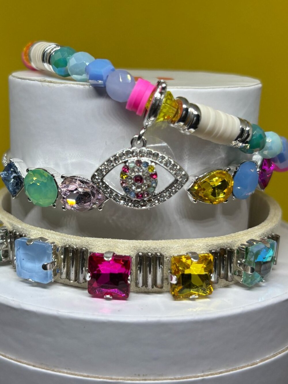 Bomb Party "She's Always Protected" 3 Bracelet Stacks Set RBP6041 MSRP $136